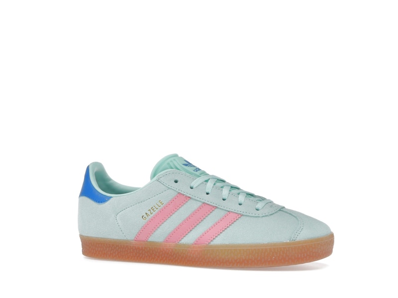 adidas Gazelle Clear Mint Bliss Pink Bright Blue (GS)