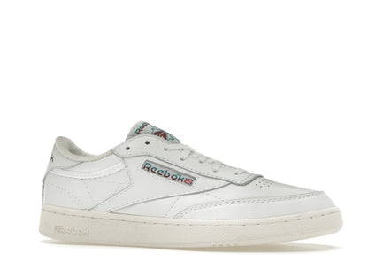 Reebok Club C 85 White Teal Burgundy Logo