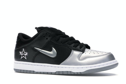 Nike SB Dunk Low Supreme Jewel Swoosh Silver