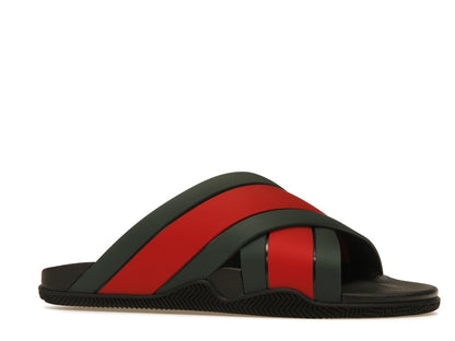 Gucci Web Slide Black Rubber (Women's)