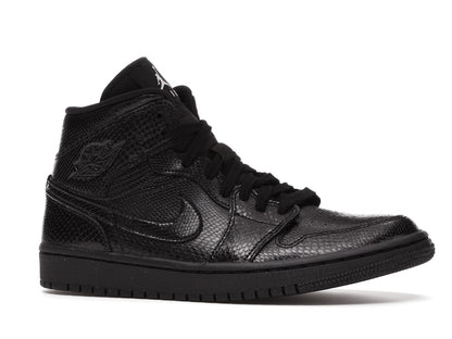Jordan 1 Mid Black Snakeskin (Women's)