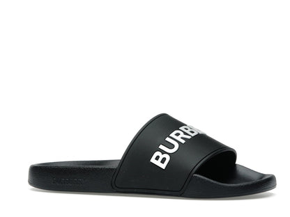 Burberry Logo Slides Black Optic White
