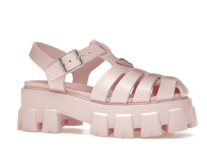 Prada Monolith Foam Rubber 55mm Sandals Alabaster Pink