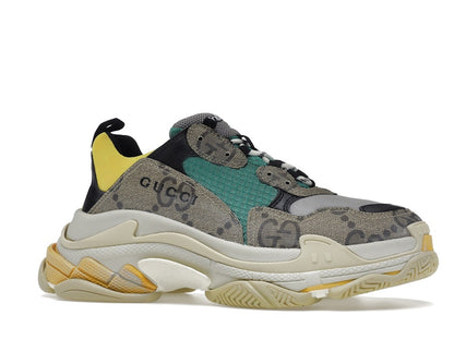 Gucci x Balenciaga The Hacker Project Triple S Beige Green Yellow