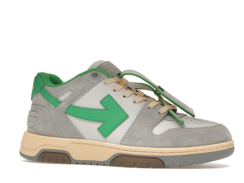 OFF-WHITE Out Of Office OOO Low Tops Light Grey Green