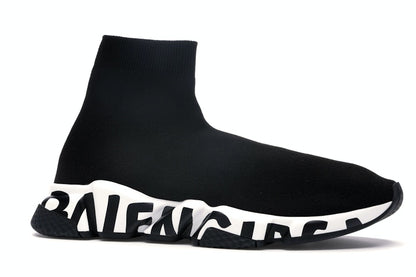 Balenciaga Speed Graffiti Trainers Black White