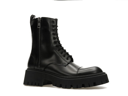 Balenciaga Tractor 20mm Zip Up Boot Black
