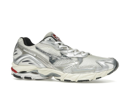 Mizuno Wave Rider 10 White Black Rythmic Red