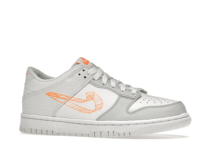 Nike Dunk Low SE 3D Swoosh Pure Platinum Total Orange (GS)