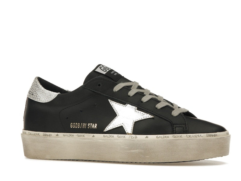 Golden Goose Hi-Star Black Silver (Women's)
