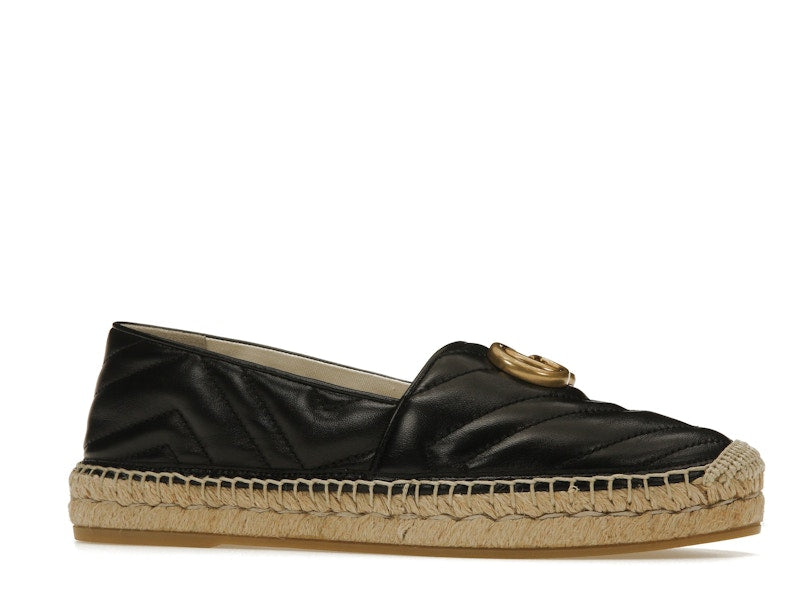 Gucci Double G Espadrille Black Leather