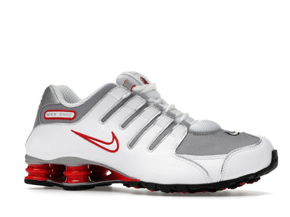 Nike Shox NZ White Red Metallic Silver