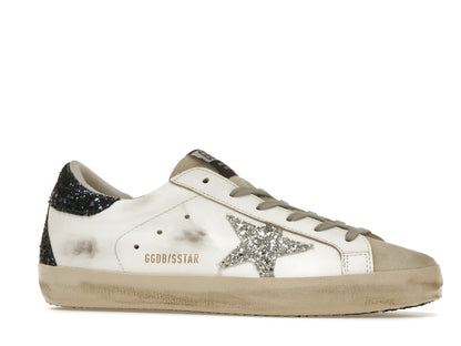 Golden Goose Super-Star White Blue Glitter (Women's)