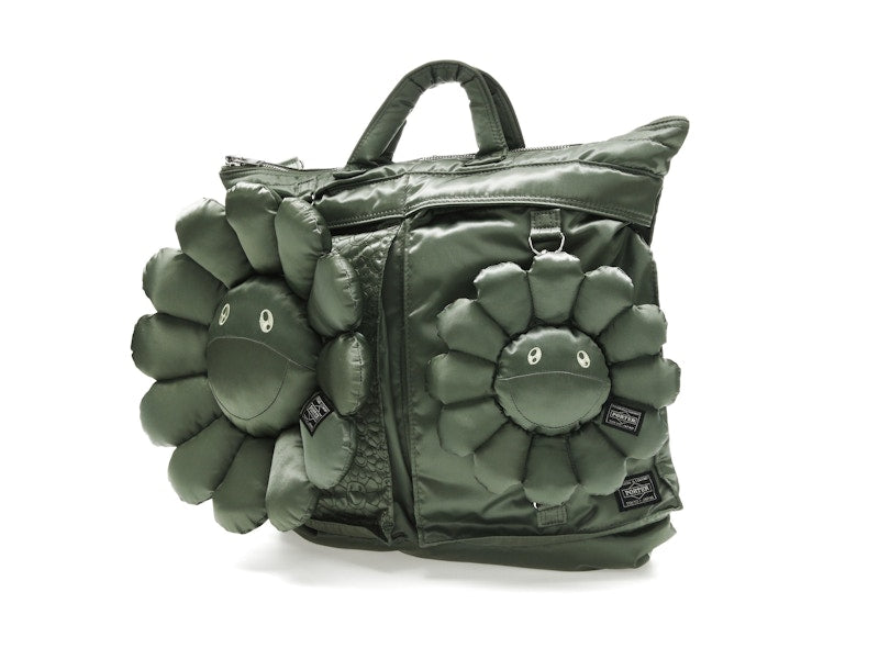 Takashi Murakami x PORTER 2Way Helmet Bag Sage Green