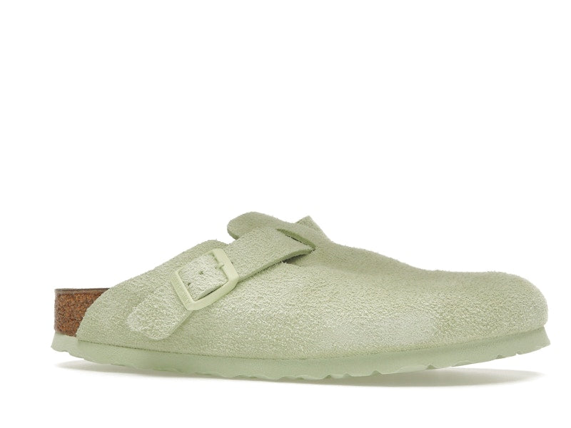 Birkenstock Boston Suede Faded Lime
