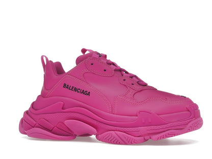 Balenciaga Triple S Faux Leather Dark Pink (Women's)