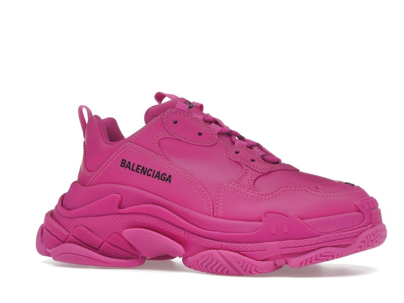Balenciaga Triple S Faux Leather Dark Pink (Women's)