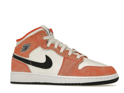 Jordan 1 Mid SE Orange Suede (GS)