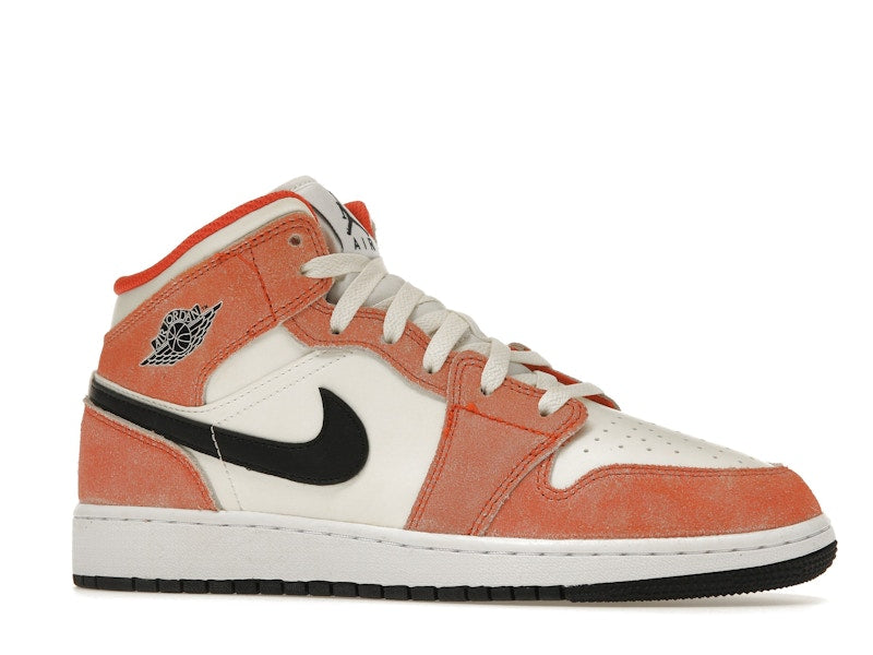 Jordan 1 Mid SE Orange Suede (GS)