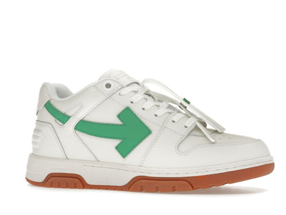 OFF-WHITE Out Of Office OOO Low Tops White Bright Green Brick Red