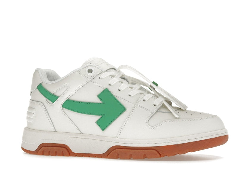 OFF-WHITE Out Of Office OOO Low Tops White Bright Green Brick Red