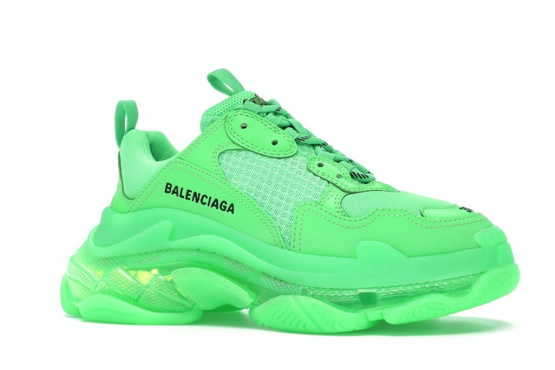 Balenciaga Triple S Neon Green Clear Sole (Women's)