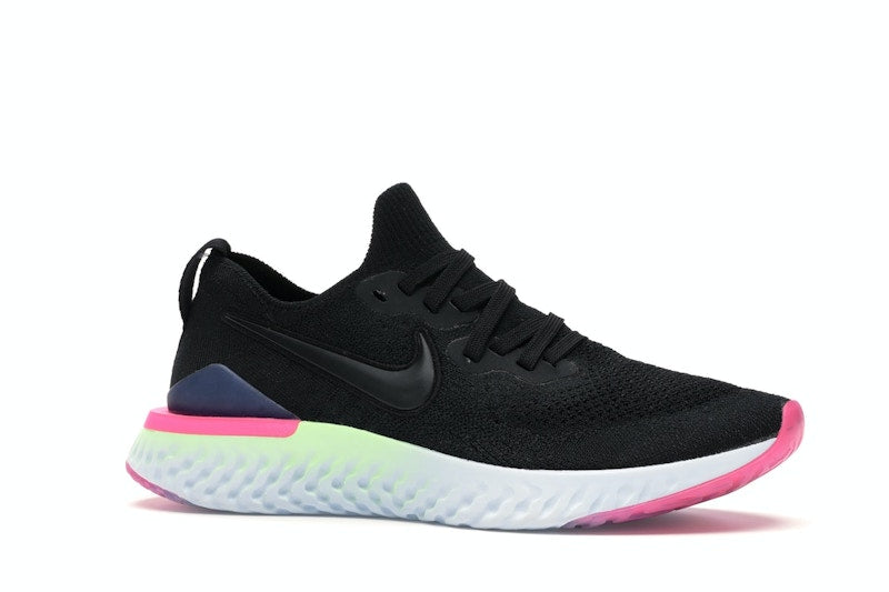 Nike Epic React Flyknit 2 Black Sapphire Hyper Pink (Women's)