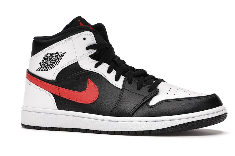 Jordan 1 Mid Black Chile Red White