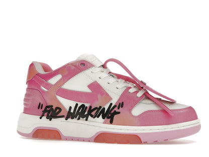 OFF-WHITE Out Of Office OOO "For Walking" Low Tops Pink Tie Dye