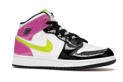 Jordan 1 Mid White Black Cyber Pink (GS)