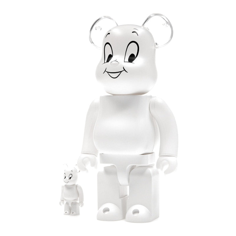 Bearbrick Casper the Friendly Ghost 100% & 400% Set White
