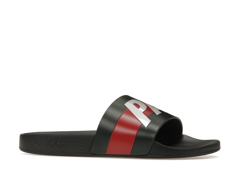 Palace x Gucci Logo Web Slide Sandal Black