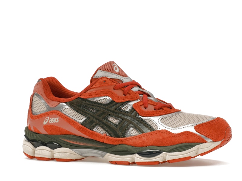 ASICS Gel-NYC Oatmeal Forest Green Orange