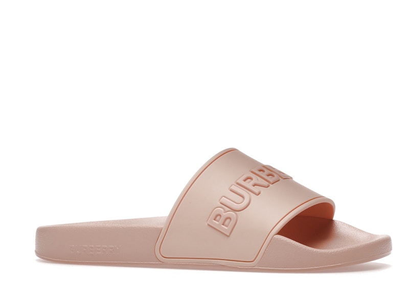 Burberry Embossed Logo Slides Peach Pink (Women's)