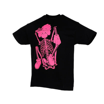 KAWS SKELETON NEW FICTION T-shirt Pink