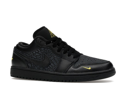 Jordan 1 Low Black Elephant Print