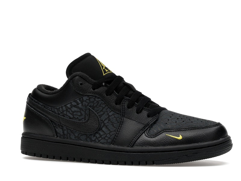 Jordan 1 Low Black Elephant Print