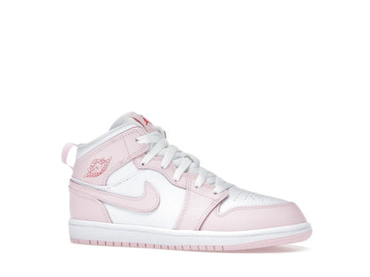 Jordan 1 Mid Pink Foam Fire Red White (PS)