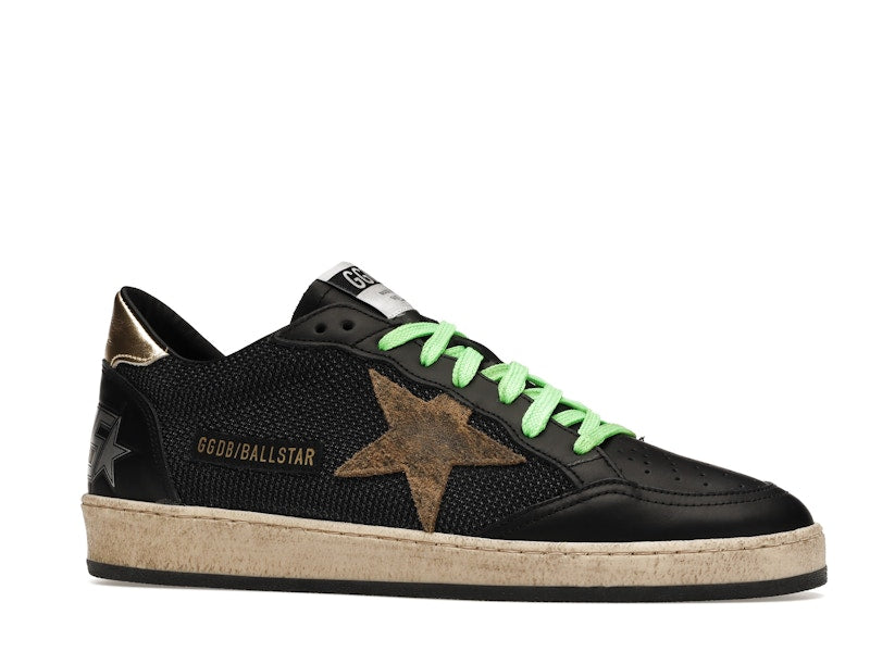 Golden Goose Ball-Star Low Black Fluorescent green