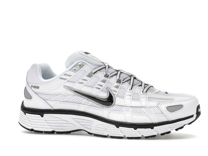 Nike P-6000 White Metallic Silver Black