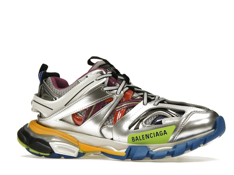 Balenciaga Track Leather Free White Silver Multi
