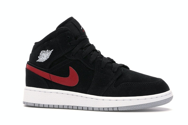 Jordan 1 Mid Multi-Color Swoosh Black (GS)
