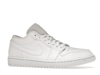 Jordan 1 Low Triple White Tumbled Leather