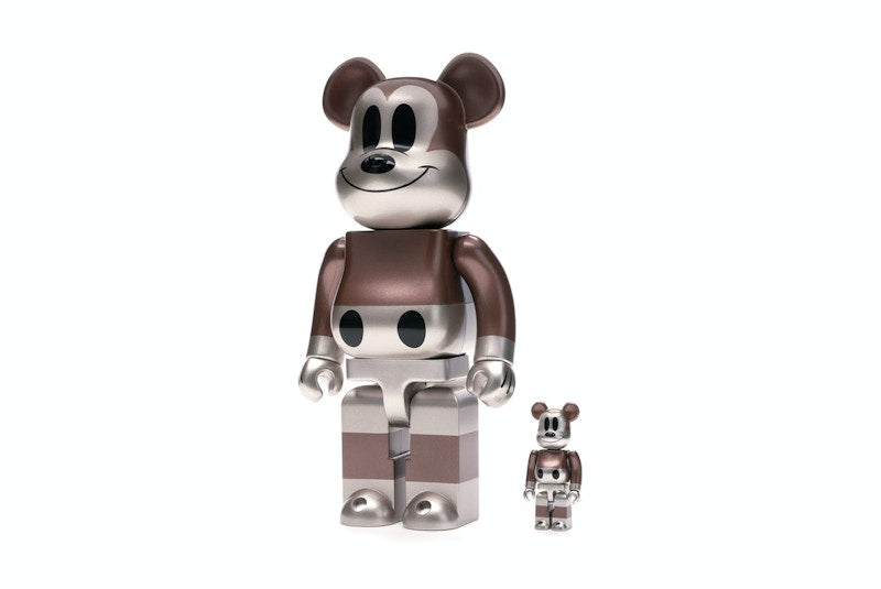 Bearbrick x Undefeated x Disney Mickey Mouse 90th Anniversary 100% & 400% Set Copper/Black