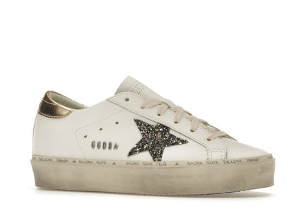 Golden Goose Hi Star White Glitter Gold (Women's)