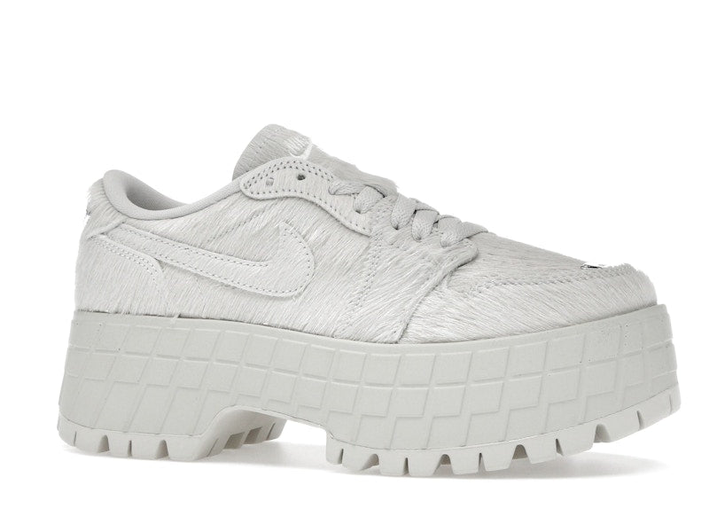 Jordan 1 Low Brooklyn Light Bone Metallic Silver (Women's)