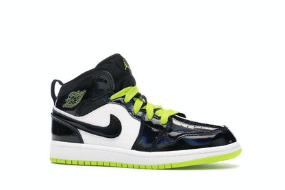 Jordan 1 Mid Black Cyber Mystic Green (PS)