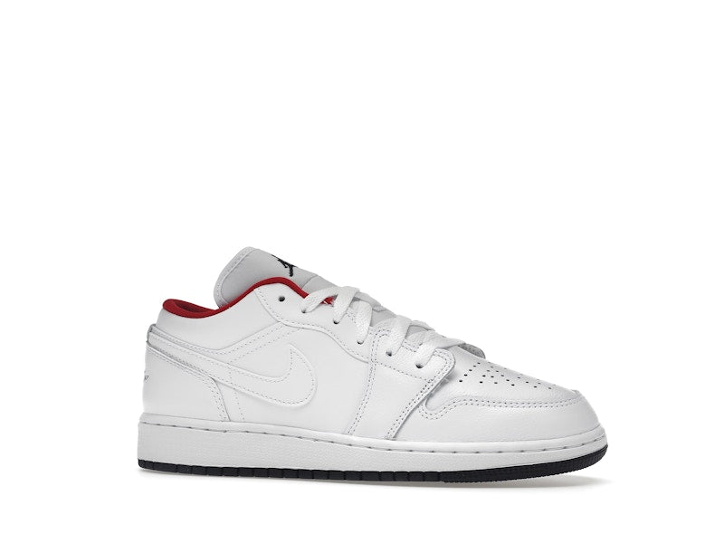 Jordan 1 Low White Gym Red Black (GS)