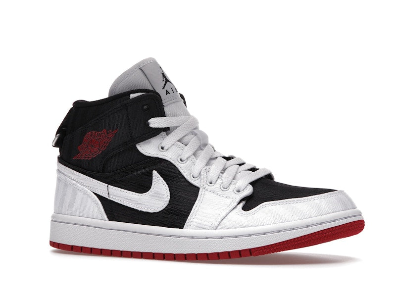 Jordan 1 Mid SE Utility Canvas White Black Gym Red (Women's)