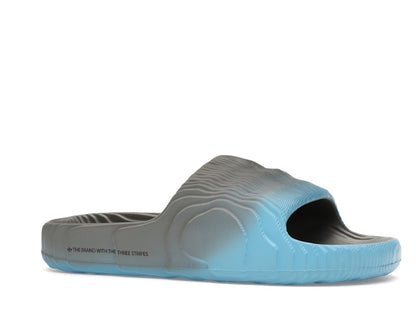 adidas Adilette 22 Slides Grey Semi Blue Burst Mel Core Black